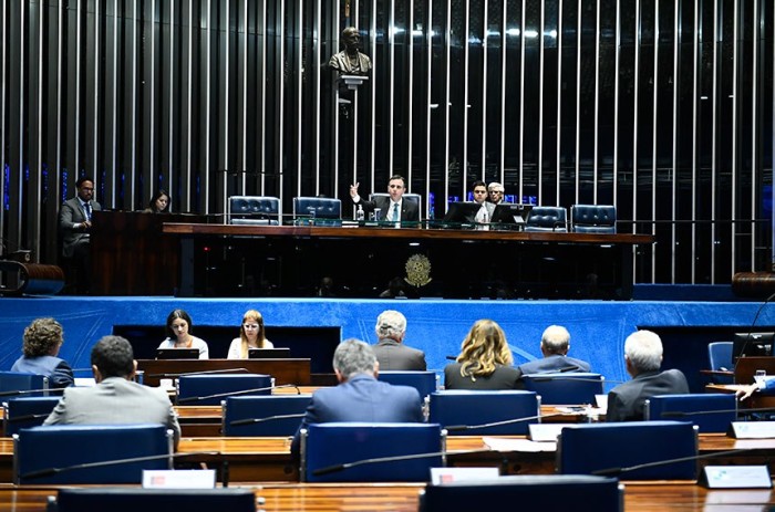 Pacheco (C) comandou a sessão - Foto: Roque de Sá/Agência Senado