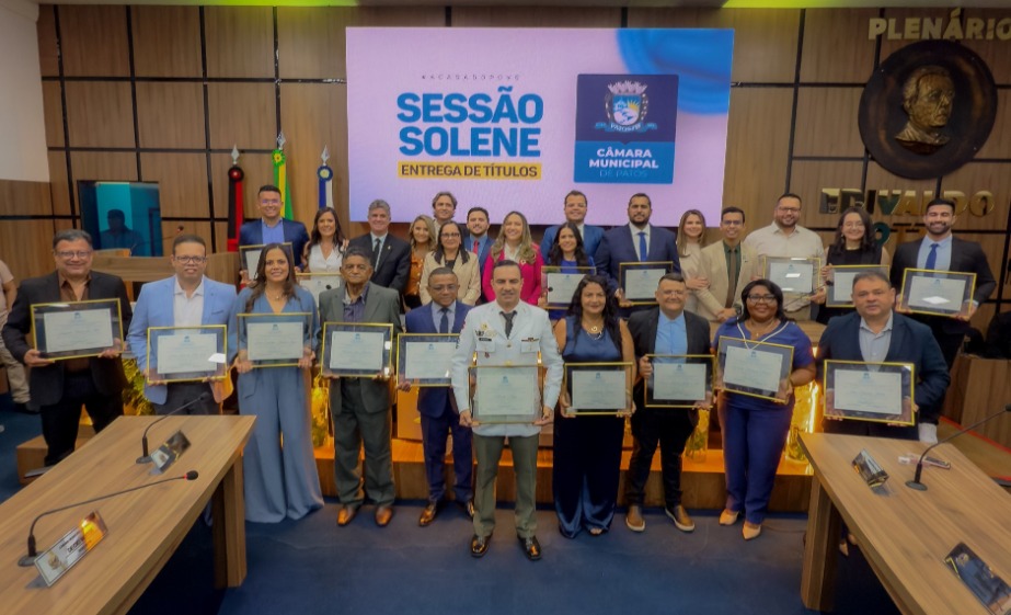 Divulgação: Assessoria Câmara Municipal de Patos